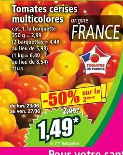 Norma Tomates cerises multicolores origine offre