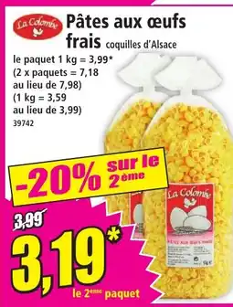 Norma Pâtes aux œufs offre