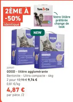 Tom&Co GOOD litière agglomérante offre