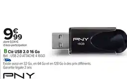 Carrefour PNY Clé USB 2.0 16 Go offre