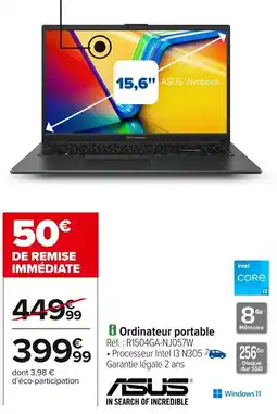 Carrefour ASUS Ordinateur portable offre