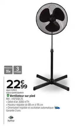 Carrefour Ventilateur sur pied offre