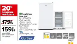 Carrefour CURTISS Congélateur table top offre