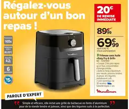 Carrefour MOULINEX Friteuse sans huile Easy Fry & Grill offre