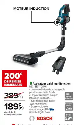 Carrefour BOSCH Aspirateur balai multifonction offre