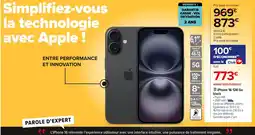 Carrefour iPhone 16 128 Go black offre