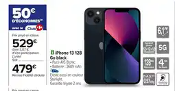Carrefour iPhone 13 128 Go black offre