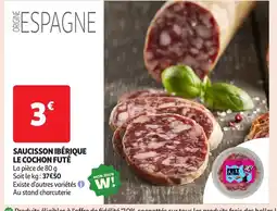 Auchan Saucisson ibérique le cochon futé offre