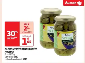 Auchan AUCHAN Olives vertes dénoyautées offre
