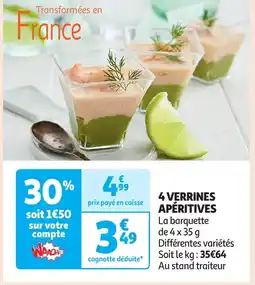 Auchan 4 verrines apéritives offre