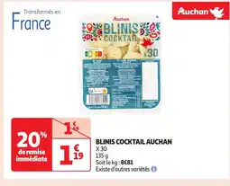Auchan AUCHAN Blinis cocktail offre