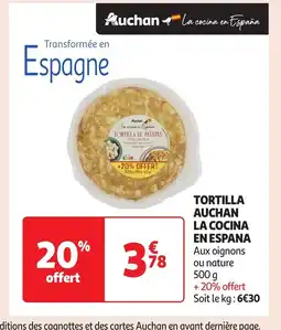 Auchan Tortilla auchan la cocina en espana offre