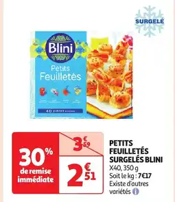 Auchan BLINI Petits feuilletés offre