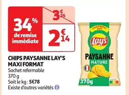 Auchan Chips paysanne lay's maxi format offre
