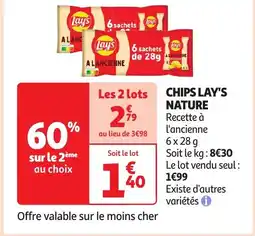 Auchan Chips lays nature offre