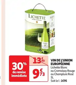 Auchan Vin de l'union européenne offre