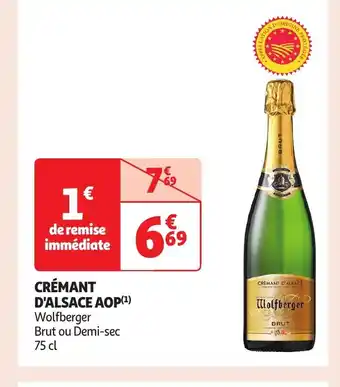 Auchan Crémant d'alsace aop offre