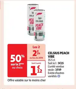 Auchan CELSIUS Peach vibe offre