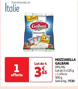 Auchan GALBANI Mozzarella offre