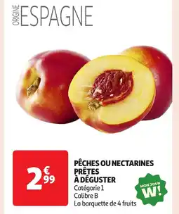 Auchan Pêches ou nectarines prêtes à déguster offre