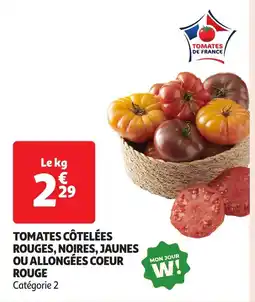 Auchan Tomates côtelées rouges, noires, jaunes ou allongées coeur offre