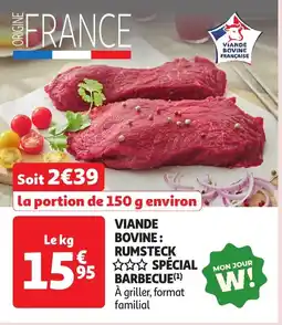 Auchan Víande bovine rumsteck spécial barbecue offre