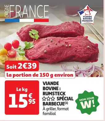 Auchan Víande bovine rumsteck spécial barbecue offre