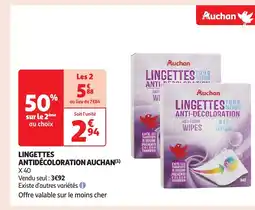 Auchan Lingettes antidécoloration offre