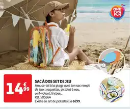 Auchan Sac à dos set de jeu offre