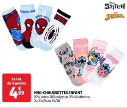 Auchan Mini-chaussettes enfant offre