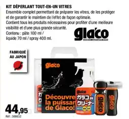 Autobacs GLACO Kit déperlant tout-en-un vitres offre