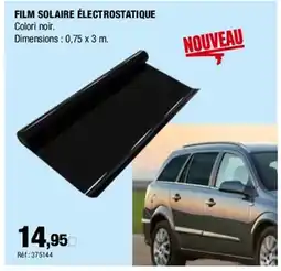 Autobacs Film solaire électrostatique offre
