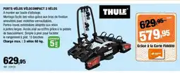 Autobacs THULE Porte-vélos vélocompact 3 vélos offre