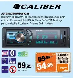 Autobacs CALIBER Autoradio rmd057dab offre
