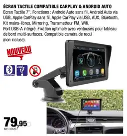 Autobacs Écran tactile compatible carplay & android auto offre