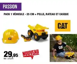 Autobacs Pack 1 véhicule - 25 cm + pelle, rateau et casque offre