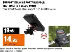 Autobacs Support étanche portable pour trottinette / vélo / moto offre