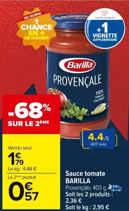 Carrefour Market BARILLA Sauce tomate offre