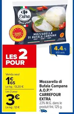 Carrefour Market Mozzarella di bufala campana a.o.p.carrefour extra offre