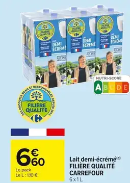Carrefour Market Lait demi-écrémé(0) filière qualité carrefour offre