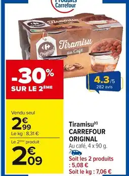 Carrefour Market Tiramisu carrefour original offre