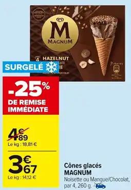 Carrefour Market MAGNUM Cônes glacés offre
