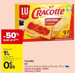 Carrefour Market LU Cracotte offre