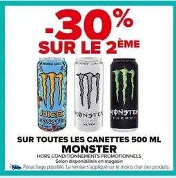 Carrefour Market MONSTER Sur toutes les canettes offre