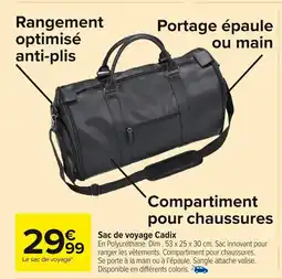 Carrefour Market Sac de voyage Cadix offre