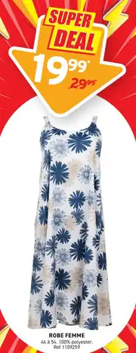Trafic Robe femme offre