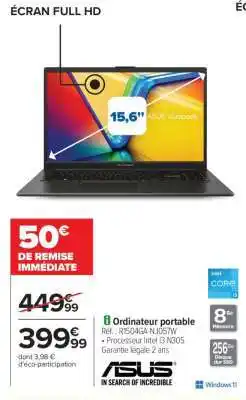 Carrefour Ordinateur portable ASUS Vivobook offre