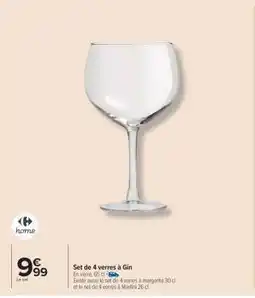 Carrefour Set de 4 verres à Gin offre