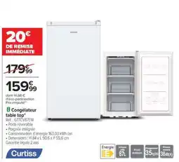 Carrefour Congélateur table top offre
