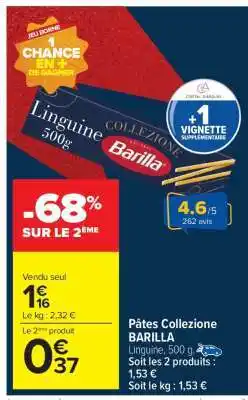 Carrefour Market Pâtes Collezione BARILLA offre